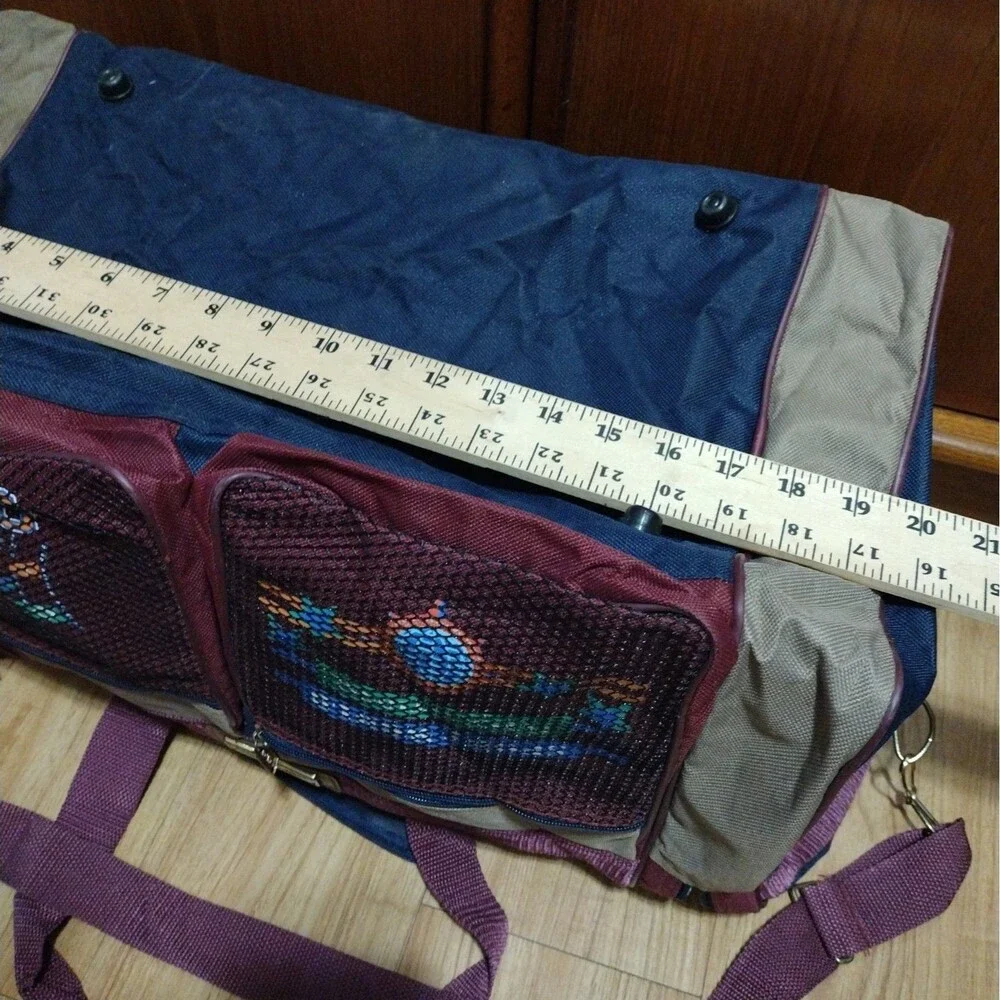 Vintage 90s Atomic Express Duffel Bag Travel Weekender Gym Retro Colors Large